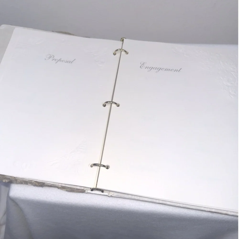 Vintage 1996 Beverly Clark Wedding Memories Memory Book Journal White Embossed
